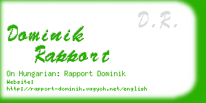 dominik rapport business card